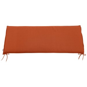 Cuscino arancione per panca da giardino a 2 posti, 46x120cm, con lacci.