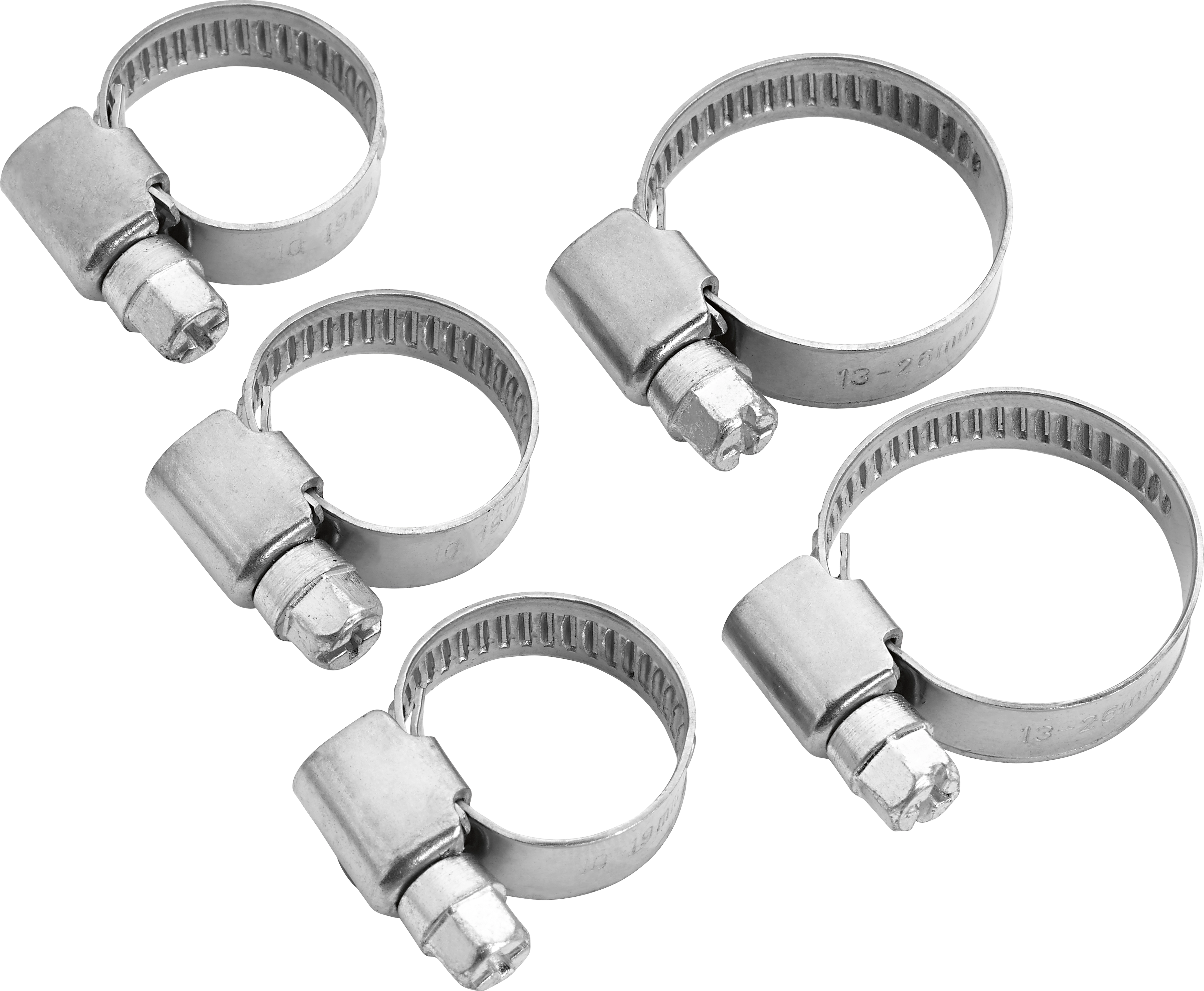 LUX Set de colliers de serrage grande taille acier inoxydable 5 pcs