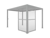 Colibri Sichtschutz Aluminium Weiss Lamellen schwenkbar für Pergola 3 m