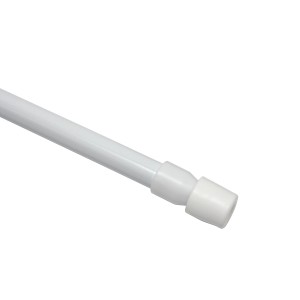 Gardinia Klemmstange, weiß, ausziehbar, 2er-Pack. Für Fensterdekorationen.