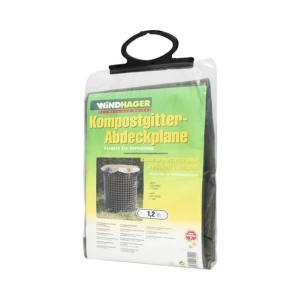 Copertura per compostiera Windhager, zincata, in sacchetto trasparente. Copertura protettiva per griglia compost.