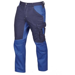 Pantalon de travail Essential Line bleu marine, avec poches latérales et genoux renforcés.