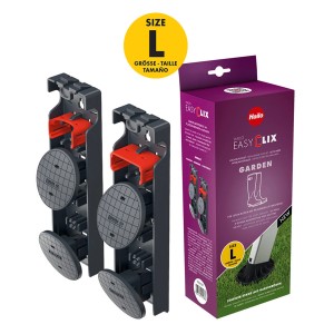 Piedini per scala Hailo EasyClix Garden L per una presa sicura su terreni morbidi.