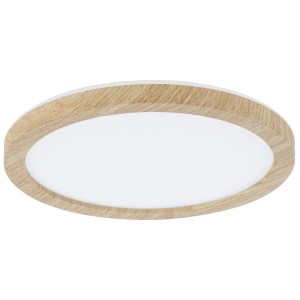 Panneau LED Paulmann Atria Shine aspect bois, 11,2W, pour un éclairage chaleureux.
