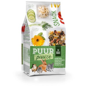 Witte Molen Muesli pour rongeurs Puur Pauze, paquet de 700g avec légumes, herbes et maïs soufflé pour rongeurs.