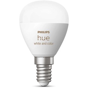 Lampadina Philips Hue White & Color E14 a goccia, 470 lm.