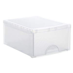 Transparente Rotho Frontbox gross, eine praktische Aufbewahrungsbox mit Schublade.