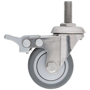 Kit de roulettes Doppler pour socle en granit Life, 4 pièces, gris, avec frein.
