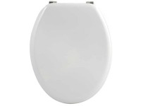 MSV WC-Sitz MDF mit Edelstahlscharnieren Weiss