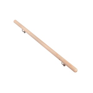 Handlauf Komplettset aus Fichte, 1500 mm, mit Befestigungsmaterial für den Innenbereich.