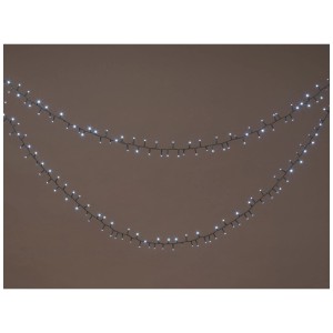Guirlande lumineuse OBI 1 000 LED blanc froid allumées, 20 m, pour décoration de Noël et éclairage de jardin.