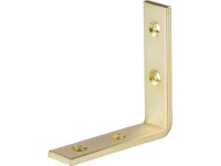 Équerre de construction galvanisée Jaune (HxlxP) 80 x 80 x 20 mm
