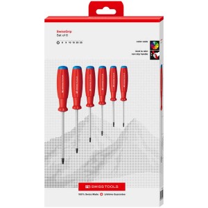 Jeu de tournevis PB Swiss Tools PB8460 CBB pour vis TX, jeu de 6 pièces en boîte carton.