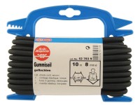 Câble en caoutchouc Noir Ø 8 mm x 10 m