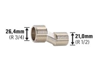 S-Anschluss 21 mm (R 1/2) x 26,4 mm (R 3/4)