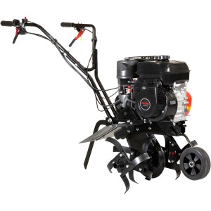 Motobineuse Al-Ko MH 540 Comfort, cultivateur de jardin à essence avec fraises et roues.
