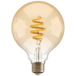 Hombli Smart Filament Lampadina Ambra E27, 5.5W, luce bianca calda, filamento a spirale.