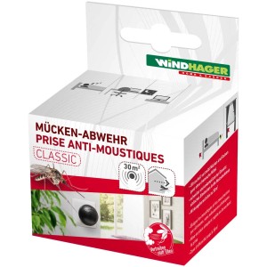 Confezione del Windhager Mückenstecker Ultra, un repellente per zanzare per interni.