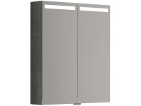 Spiegelschrank Top mit LED-Beleuchtung Pine grey (HxBxT) 70,4 x 60 x 14,5 cm