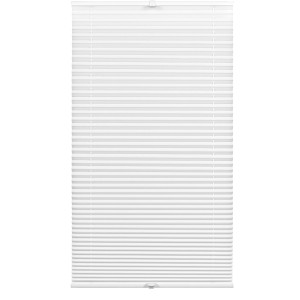Store plissé blanc Gardinia Concept Lumière du jour, 70x130 cm, pour fenêtres, avec rails de manœuvre.