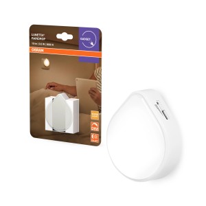 Osram LED luce notturna Lunetta Raindrop, bianca, con dimmer e spina UE.