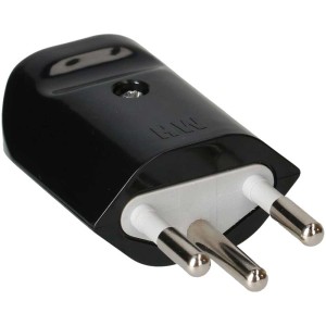 Fiche noire MH Type12 à 3 pôles pour connexion de câble.