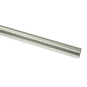 Gardinia Gardinenstange Europa, Ø 19 mm, Silber-Satin, 200 cm. Metallstange für Gardinen.
