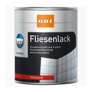 Dose OBI Fliesenlack, Weiß glänzend, 750ml. Speziallack für Fliesen im Innenbereich.