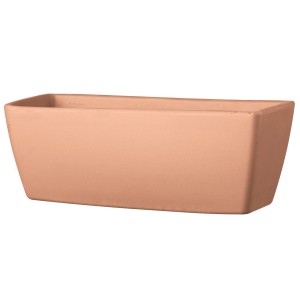 Fioriera Deroma Garda in terracotta, bianco, ideale per giardino e balcone.