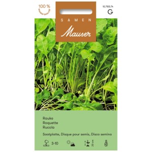 Plaque de semis Roquette : Sachet de graines d'herbes aromatiques pour jardin ou balcon.