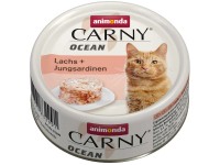 Carny Katzen-Nassfutter Ocean Lachs und Jung-Sardine je 80 g / 12 Stk.
