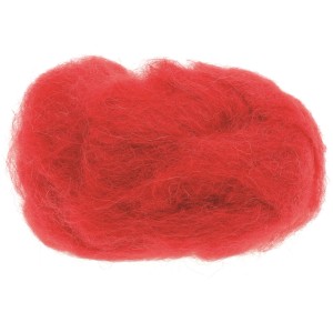 Lana di pecora rossa, 30 g, ideale per feltro e progetti creativi.