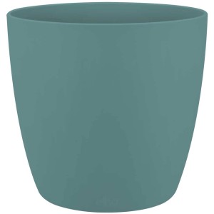 Blauer, runder Übertopf Brussels von elho, Ø 18 cm. Stilvoller Blumentopf für Zimmerpflanzen.