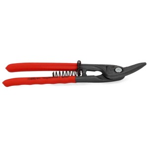 Cesoie per lamiera a taglio destro, 250 mm, con manici rossi. Ideale per tagliare lamiere.