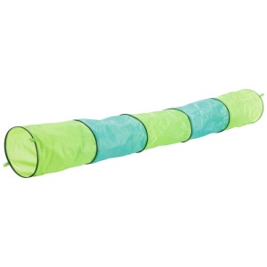 Tunnel de jeu Trixie pour lapins, anthracite/vert, Ø 18x130cm, aspect nylon (polyester).