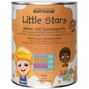 Barattolo di vernice per mobili e giocattoli Little Stars Metallic Pumpkin, adatta per dipingere mobili e giocattoli per bambini.
