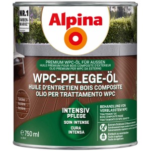 Dose Alpina WPC-Pflege-Öl Farblos 750ml für die Holzpflege im Außenbereich.