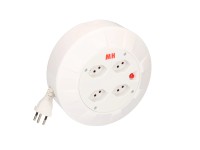 Kabelbox 4 x Typ13 Weiss 5 m