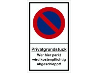 Hinweisschild Privatgrundstück 25 x 15 cm
