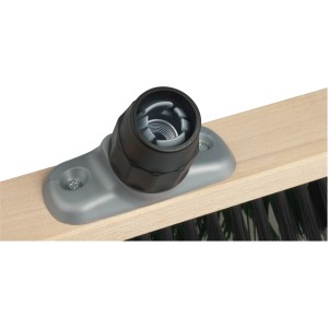 Gros plan : Tête de balai LUX 80 cm avec douille et poils naturels/synthétiques.