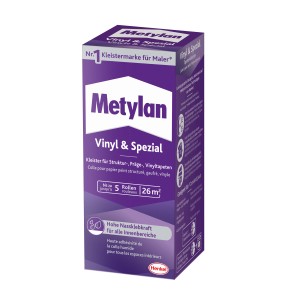 Metylan Vinyl & Special colla per carta da parati, confezione da 180g per un massimo di 5 rotoli di carta da parati vinilica.