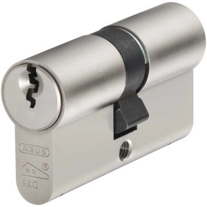 Cylindre de profil Abus E60NP, 60mm, double cylindre anti-effraction pour serrures.