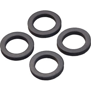 Quattro anelli di tenuta neri in gomma, spessi 1,5 mm, per miscelatori M24 x 1.