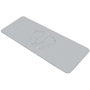 Graue Kleine Wolke Wanneneinlage Foot, 36x72 cm, mit Fußabdruck-Design und Anti-Rutsch-Funktion.
