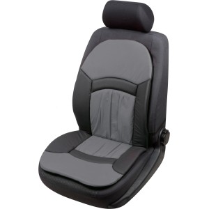 Coprisedile OBI Algo, nero-grigio, adatto per sedili auto con airbag laterali.