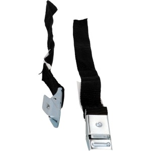 Sangle de sécurité pour vélo Fischer, 30 cm, noire, 2 pièces, pour porte-vélos arrière.