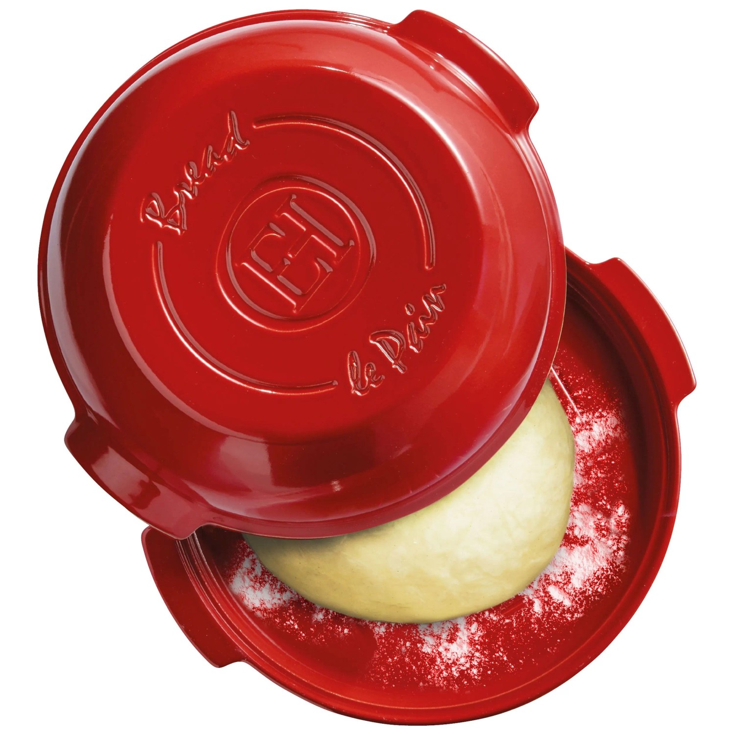 Emile Henry Brotback-Set Keramik Rot rund