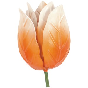 Gartenstecker Tulpe Orange-Beige-Weiss 9 x 45,5 cm