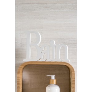 Panneau mural Grosfillex Mineral Dune White, panneau décoratif dans la salle de bain.