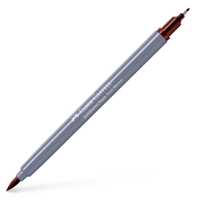 Faber-Castell Goldfaber Aqua Dual Marker, Siena Gebrannt. Stift mit zwei Spitzen für Skizzen und Lettering.
